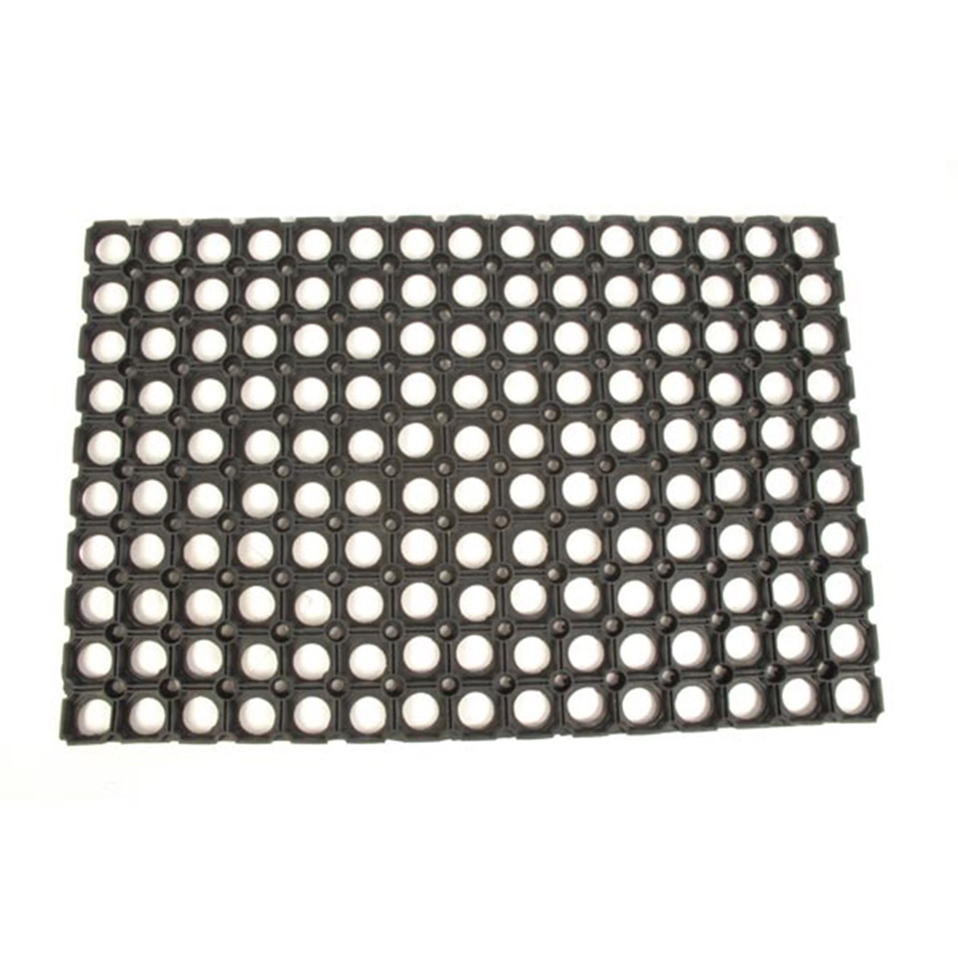 Hamat rubberen deurmat domino ring 40x60 cm zwart