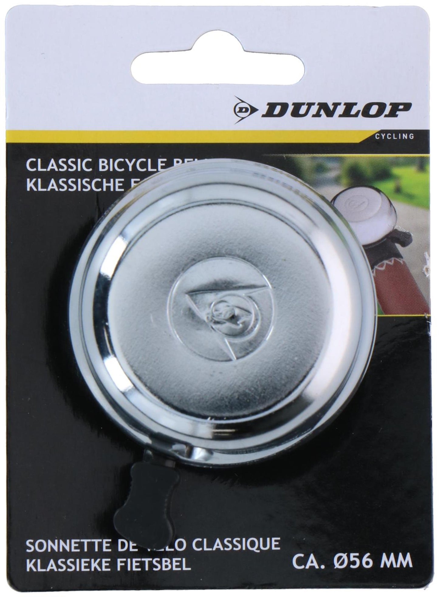 Dunlop klassieke zilveren fietsbel