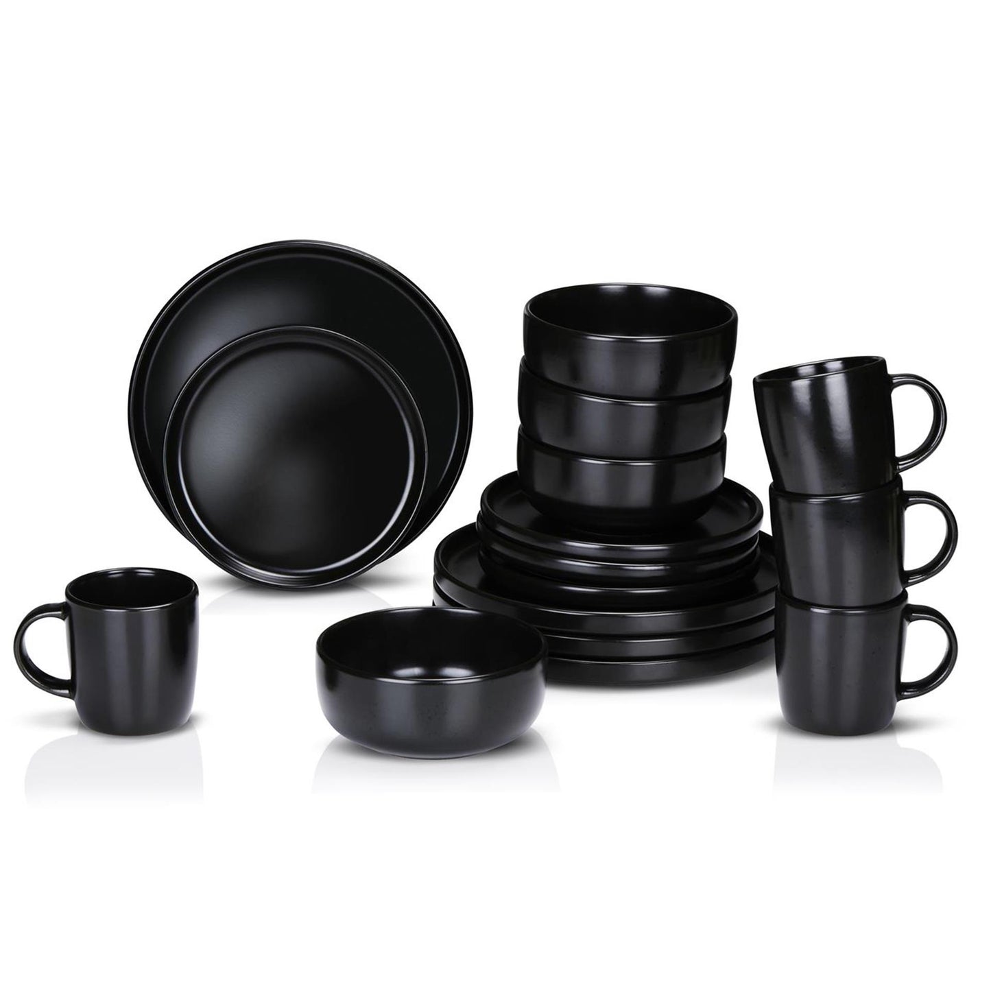 Alpina serviesset 16-delig ø26,5cm zwart