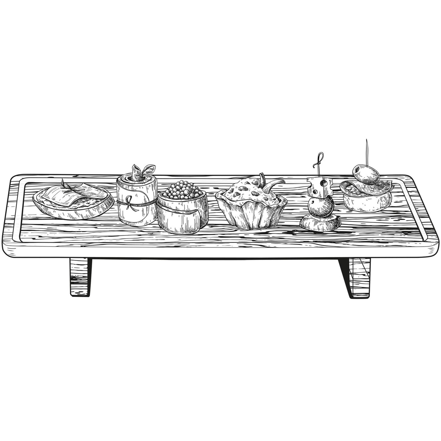 Alpina serveerplank accacia 38,3x20,5x5,5cm fsc