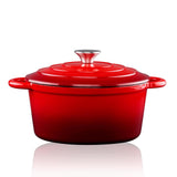 Alpina braadpan gietijzer ø24cm 3,8l rood - afbeelding 1