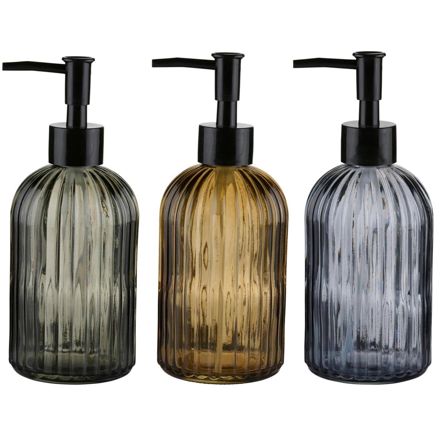 Touch of beauty zeeppomp glas gestreept ø7,5xh19cm