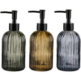 Touch of beauty zeeppomp glas gestreept ø7,5xh19cm - afbeelding 1