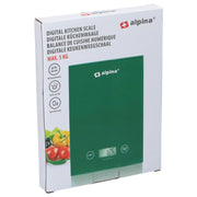Alpina keukenweegschaal digitaal 5kg 22x15,5x1,8cm - afbeelding 1