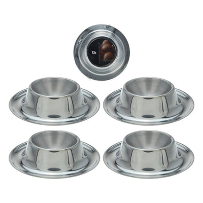 Excellent houseware eierdopset 4-delig rvs