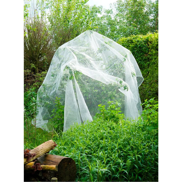 Nature insectengaas, fijnmazig insectenhor (wit transparant, 5,2 x 5 m)