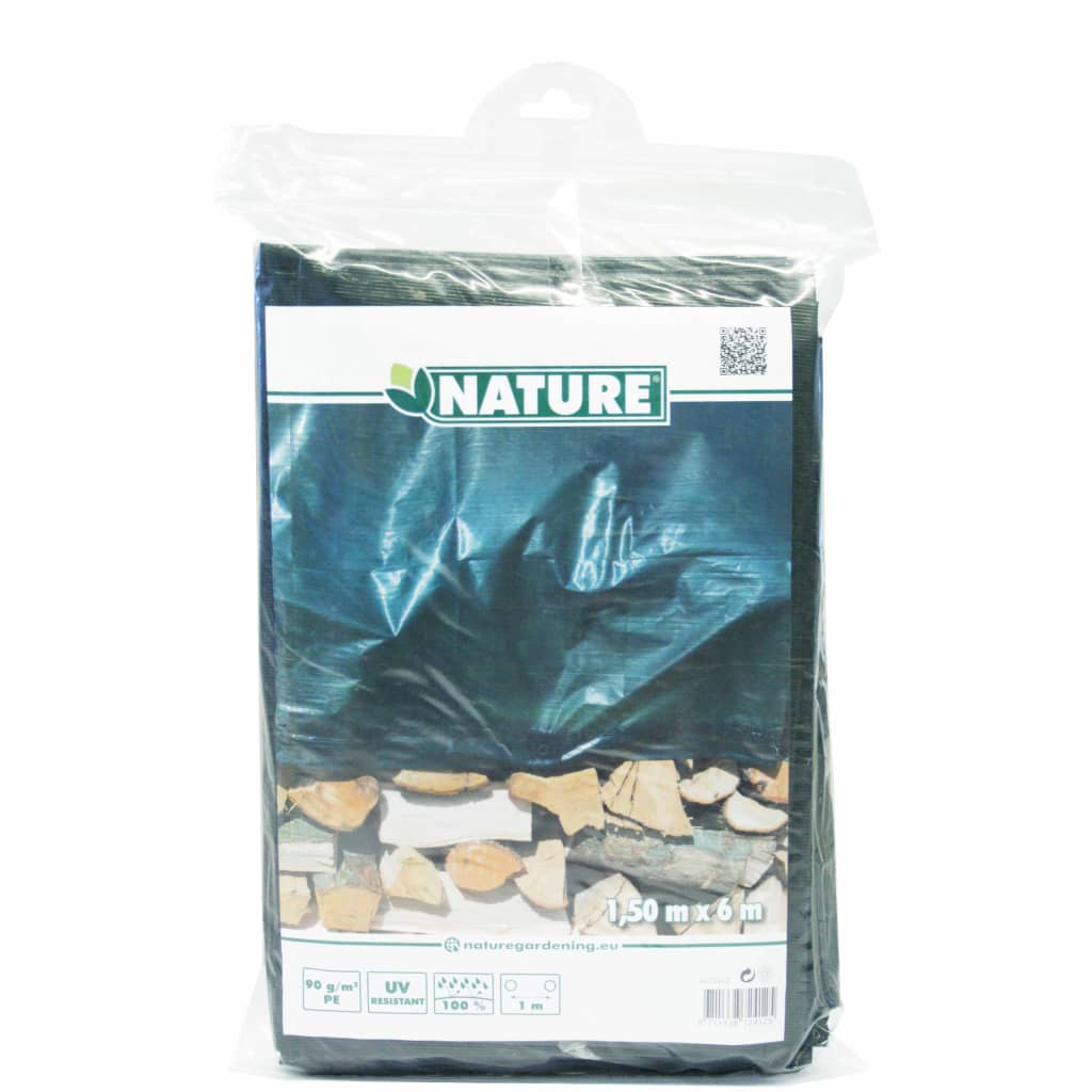 Nature houtafdekzeil 1,5x6 m pe groen