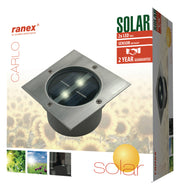 Ranex Ranex Ra-5000198 Vierkante Led Grondspot Geborsteld Rvs Glas (5000.198) - afbeelding 3