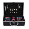 Casuelle aluminium make-up koffer donkerblauw glitter