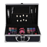 Casuelle aluminium make-up koffer donkerblauw glitter - afbeelding 2