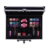 Casuelle aluminium make-up koffer donkerblauw glitter - afbeelding 4