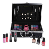 Casuelle aluminium make-up koffer donkerblauw glitter - afbeelding 5