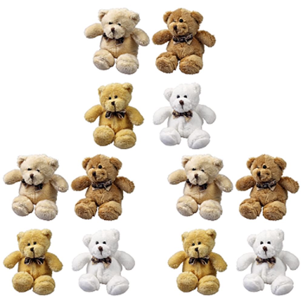 Knuffels beren. 4 ass. 12 cm. (in polyba