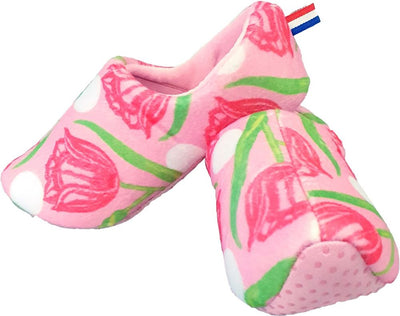 Pantoffels tulpen print. maat 31-35.