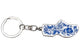 Sleutelhanger, metaal, klomp blauw. 5 cm