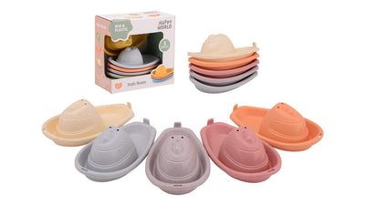 Johntoy happy world bio plastic badbootjes, 5st