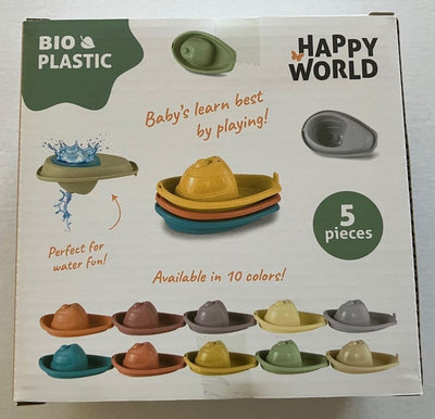 Johntoy happy world bio plastic badbootjes, 5st