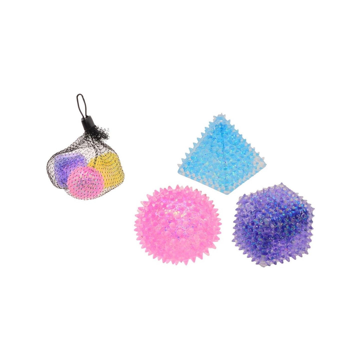 Johntoy slow rise squeeze glitter vormen in net