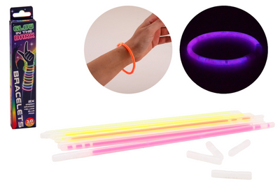Johntoy glow in the dark armbanden 10 stuks in doos
