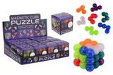 Johntoy magnetische puzzel kubus - 7 puzzelstukjes - speelgoed - 6 x 6 cm - kunststof - multicolor - afbeelding 1
