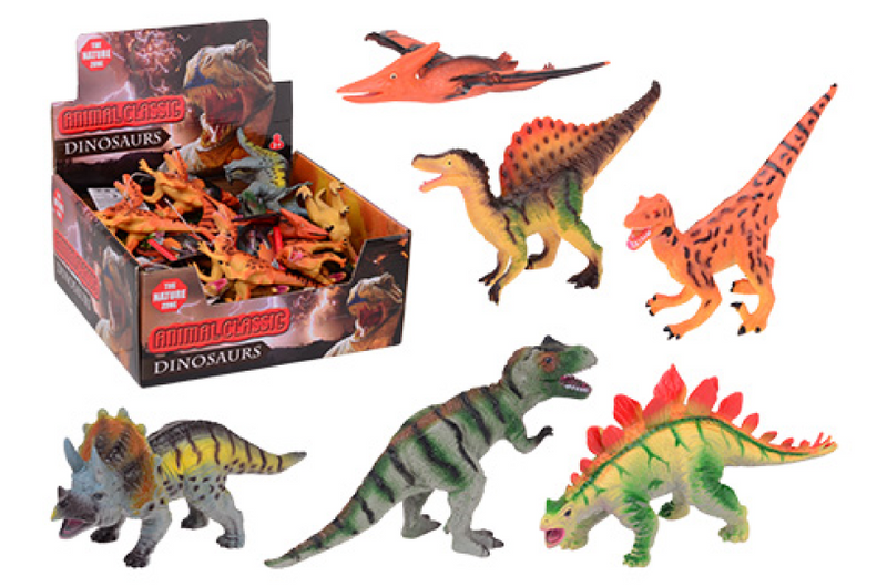 Johntoy animal world dinosaurussen in display + - 17cm