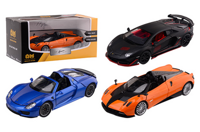 Johntoy absolute motors - licentie supercars 1:24, 3 assorti