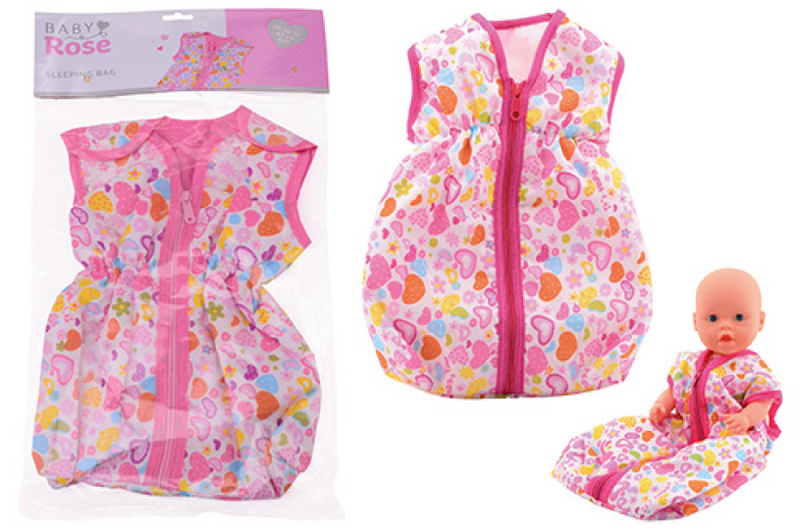 Johntoy slaapzak babypop rose 38 cm roze