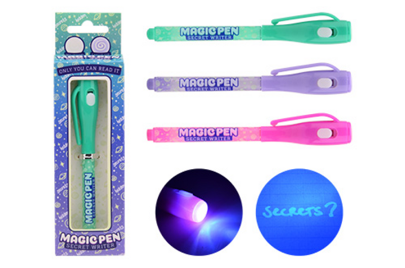 Johntoy geheimschrift pen in open touch doos - 3 assorti
