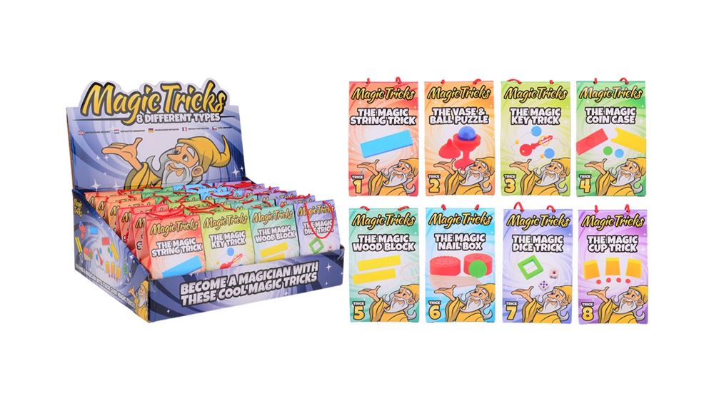 Goocheltrucs in display, 8 assorti. 5+