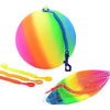 Outdoor fun regenboogbal maat 5 met koord. 3+
