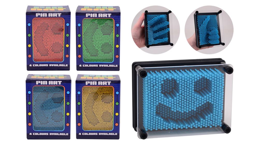 Pin art in doos. 4 assortie. 4+
