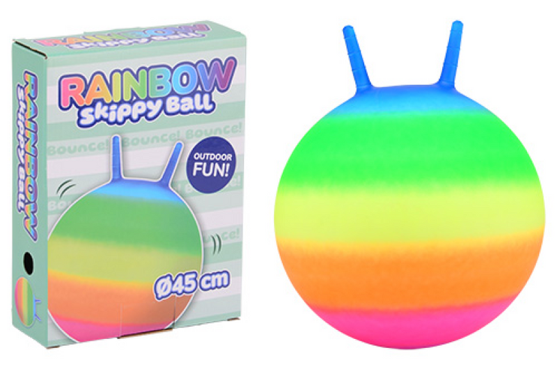 Johntoy outdoor fun regenboog skippybal 45 cm. 3