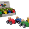 Houten auto's. 4 assortie. 3+