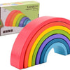 Jouéco regenboog hout, 7 delig. 2+