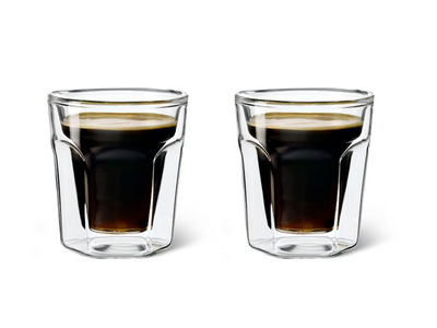 Leopold vienna - dubbelwandige koffieglazen espresso 100ml (set van twee stuks)