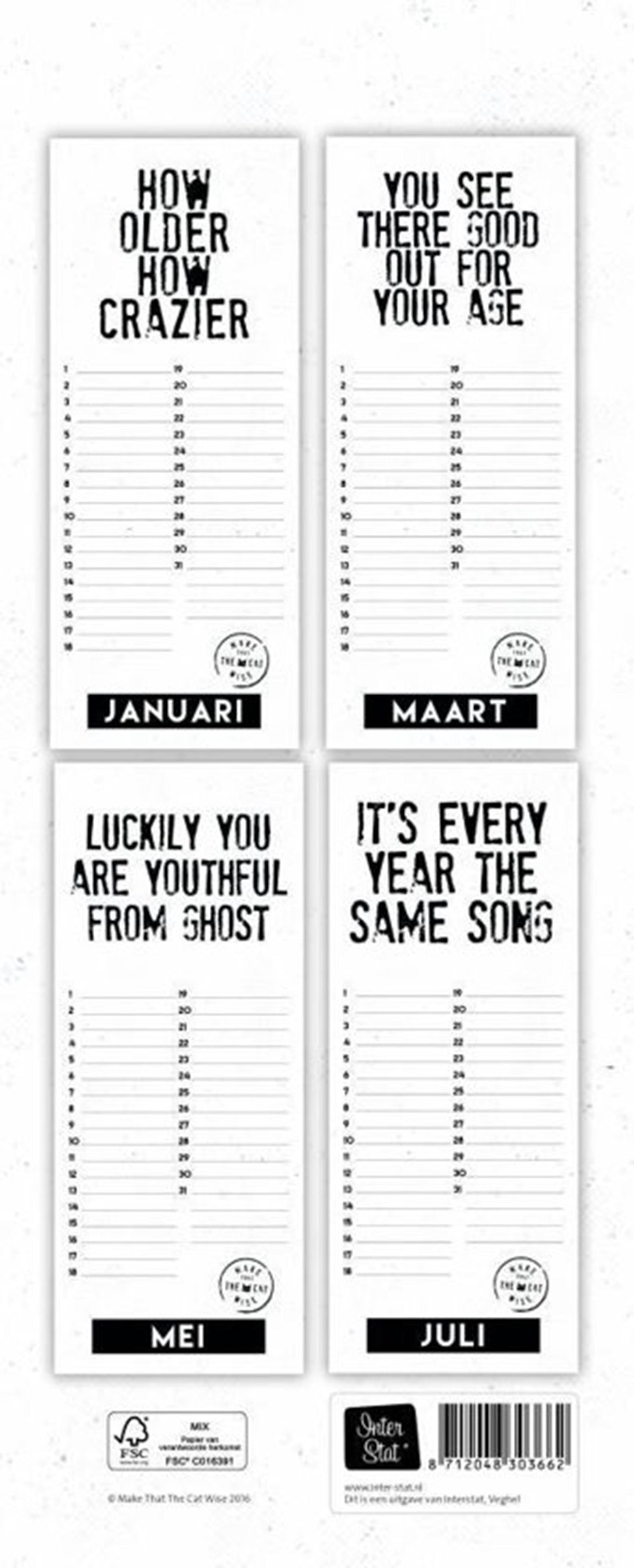 Imagebooks verjaardagskalender make that the cat wise heppie bursdeej