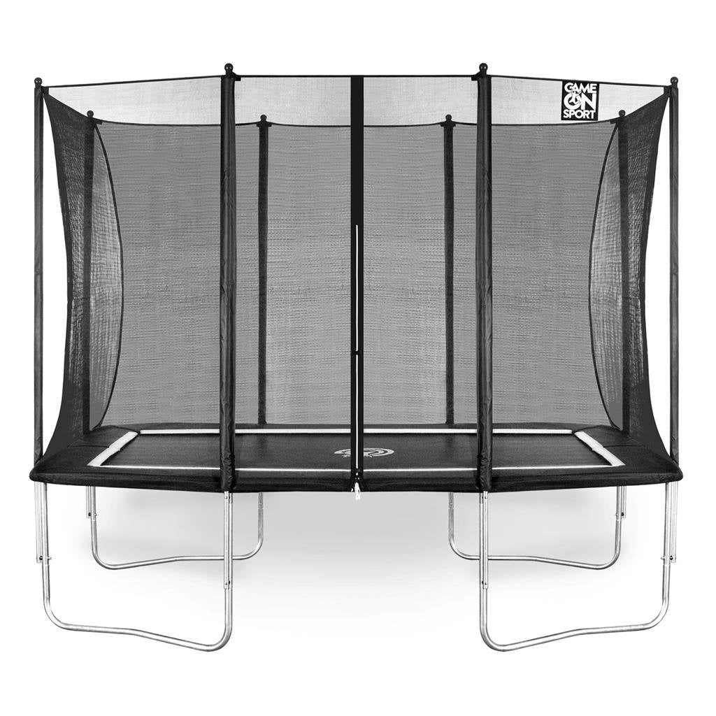 Game on sport jumpline trampoline + net 213x335 cm zwart