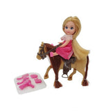 Basic calleigh mini paard met pop + accessoires - afbeelding 1