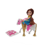 Basic calleigh mini paard met pop + accessoires - afbeelding 2