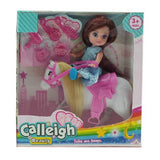 Basic calleigh mini paard met pop + accessoires - afbeelding 4