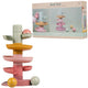 Rubo toys little dutch spiraaltoren roze - knikkerbaan - 5 delen - 3 ballen - stapeltoren