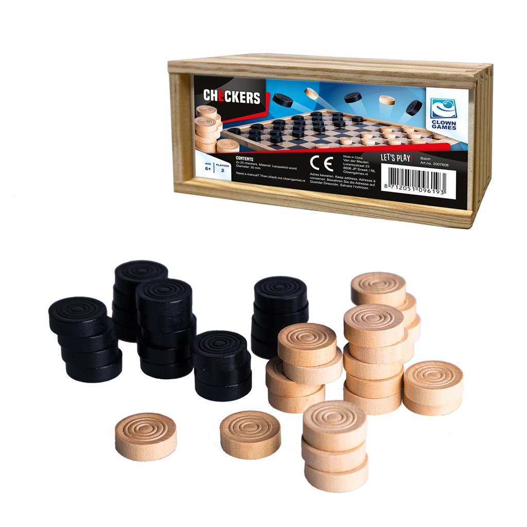 Clown games houten damstenen