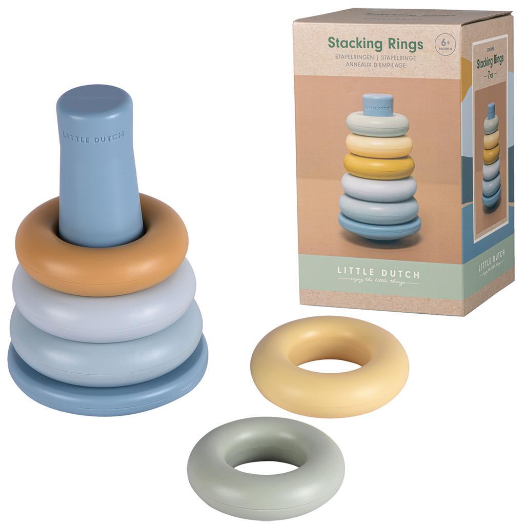 Rubo toys little dutch stapelringen blauw