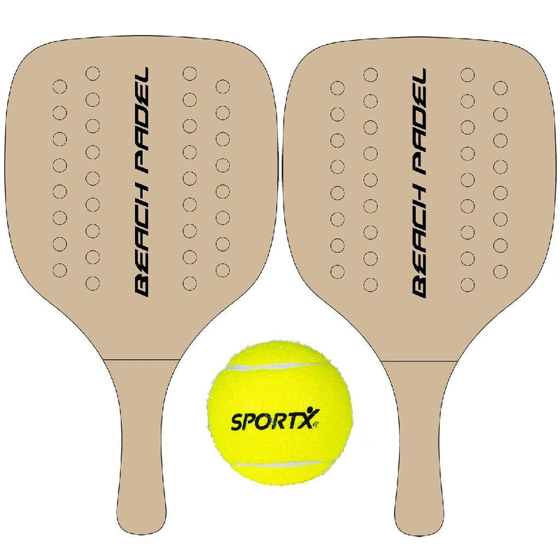 Summertime houten beach padel set