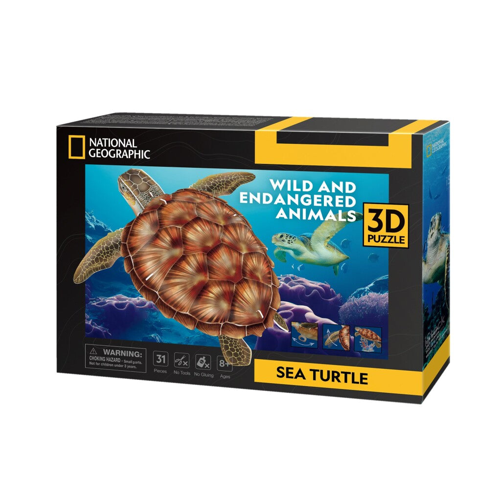 Cubic Fun Cubic Fun National Geographic 3D Puzzel Zeeschildpad 31 Stukjes