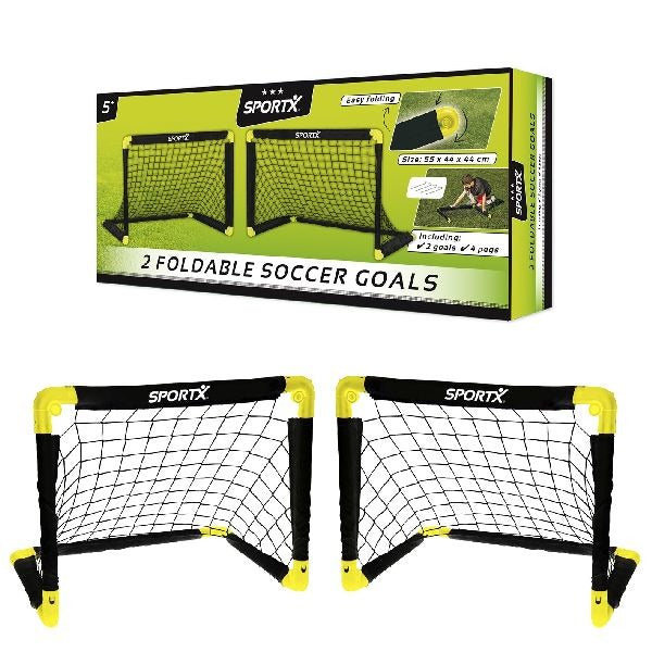 Sportx 2 voetbaldoelen 55x44x44cm