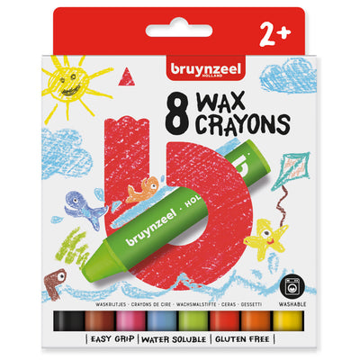 Bruynzeel kids waskrijt set 8