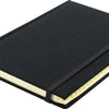 Kangaro k-5105 alfabetboek a5 a-z linnen hard cover zwart, 208 pagina's, leeslint, elastiek
