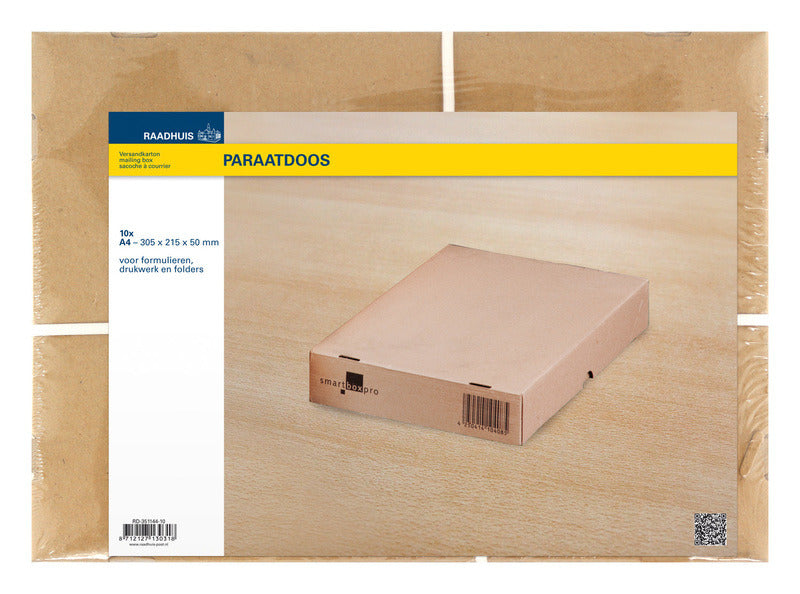 Raadhuis paraatdoos - 305x215x50mm - hersluitbaar - bruin - 10 stuks - rd-351144-10