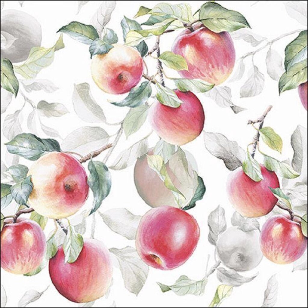 Ambiente Ambiente Servetten 33x33 cm Fresh Apples Green Najaar Herfst